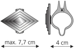 Liedeco Dekoklammer Rhombus | Silber