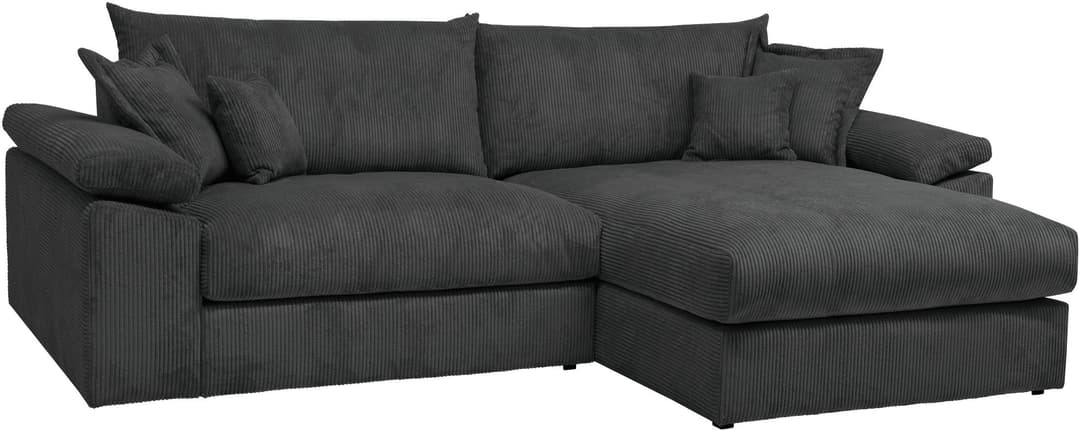 Home affaire Ecksofa Soft&Cosy XXL L-Form | Schwarz