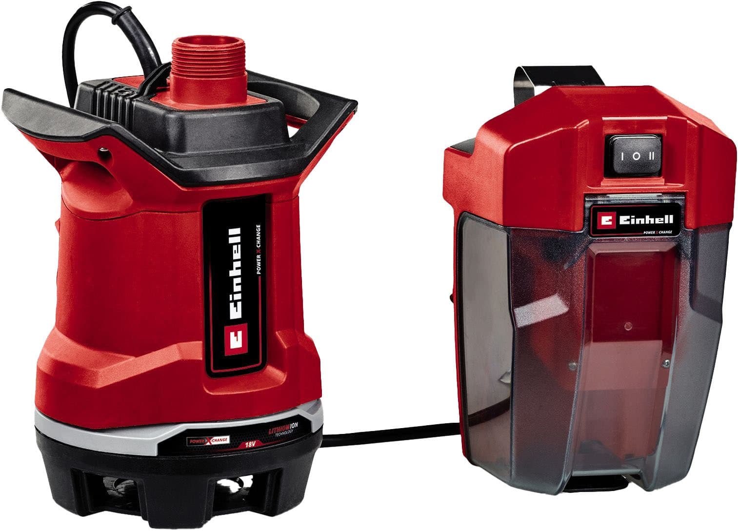 Einhell Akku-Schmutzwasserpumpe GE-DP 18/25 Li - Solo | Rot