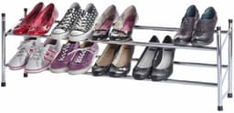 WENKO Schuhregal | Silber