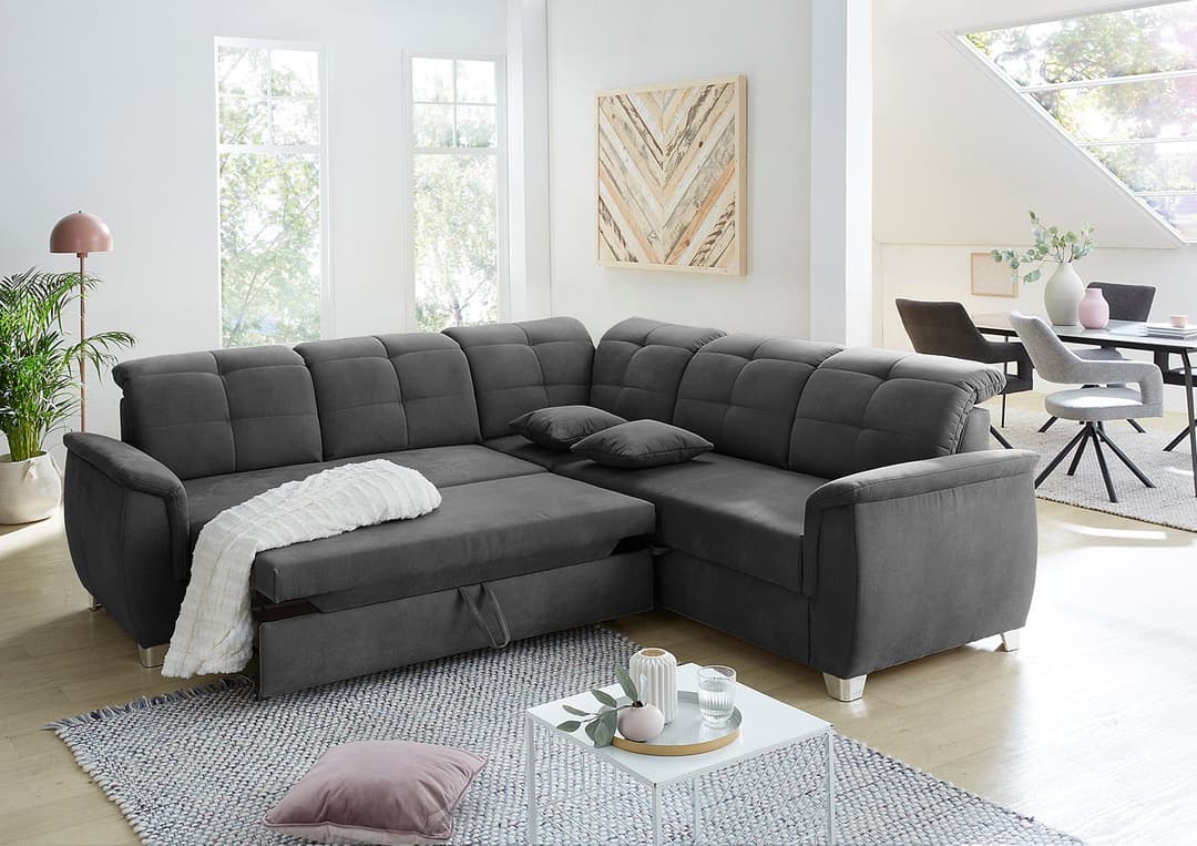 Jockenhöfer Gruppe Ecksofa Udine L-Form | Grau