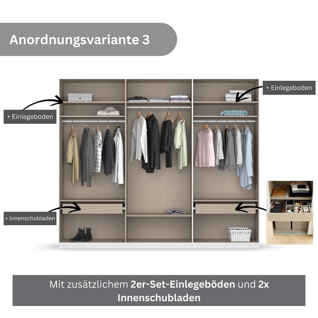 rauch Drehtürenschrank Koluna | Weiß