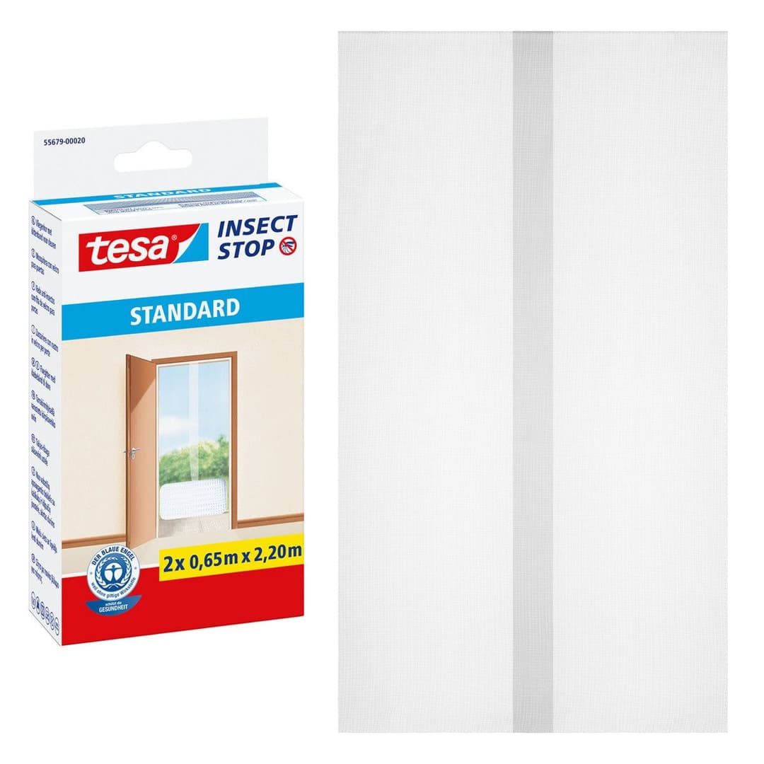 tesa Insect Stop STANDARD Fliegengitter für Türen | Weiß