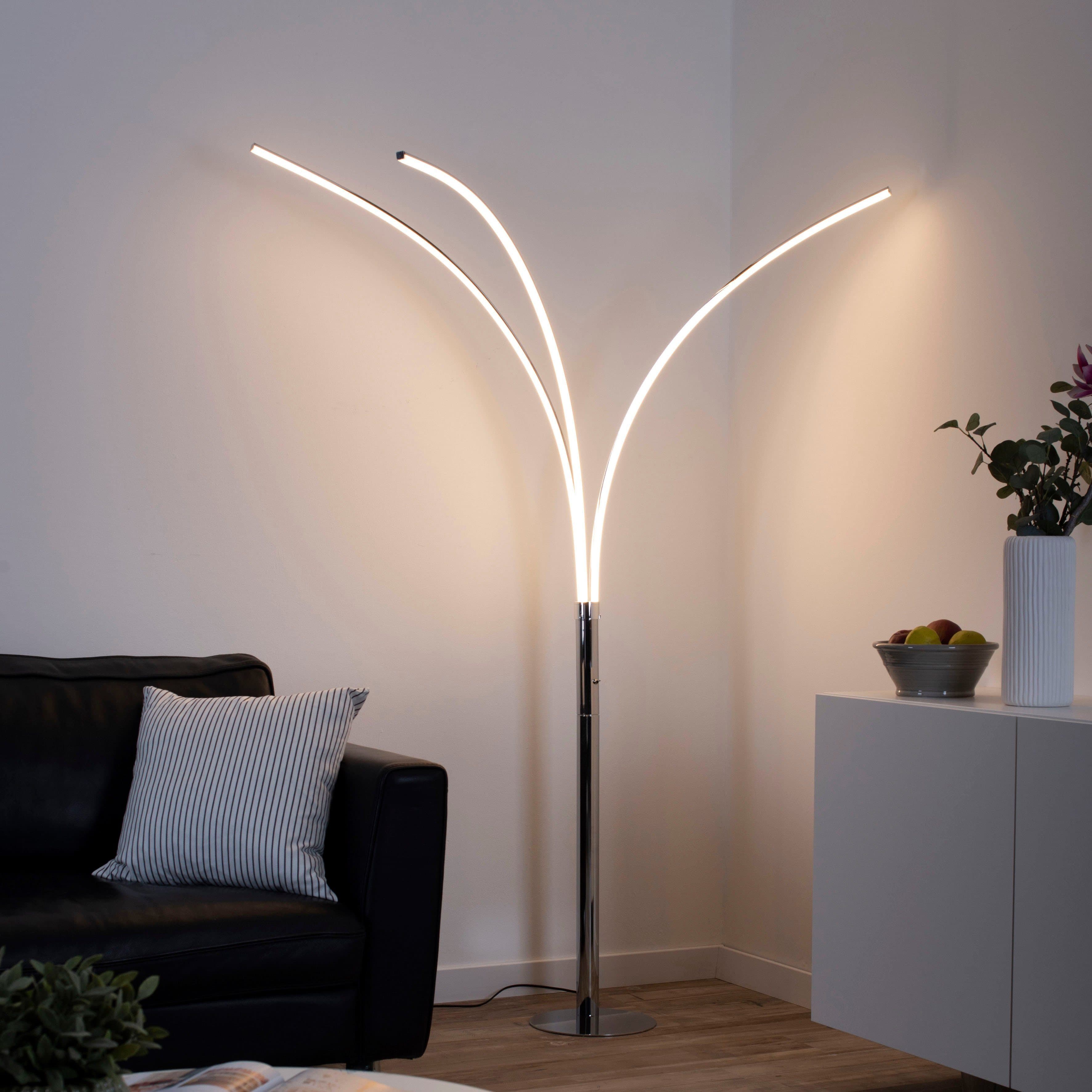 JUST LIGHT LED Stehlampe MAJA | Silber