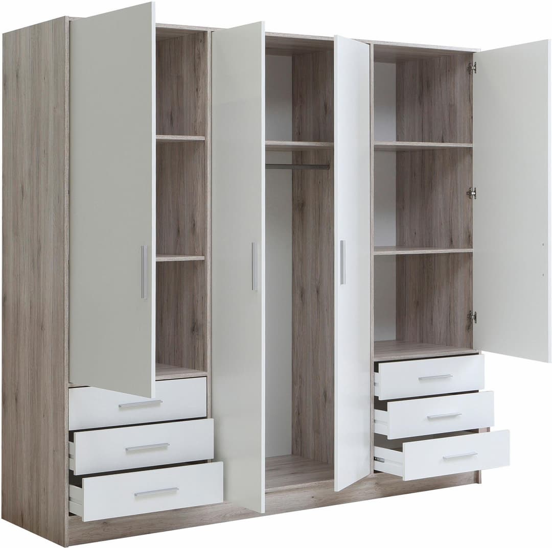 FORTE Kleiderschrank Jupiter | Holztöne