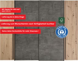 FORTE Kleiderschrank Narago | Mehrfarbig
