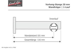 Good Life Gorra Gardinenstange | Silber