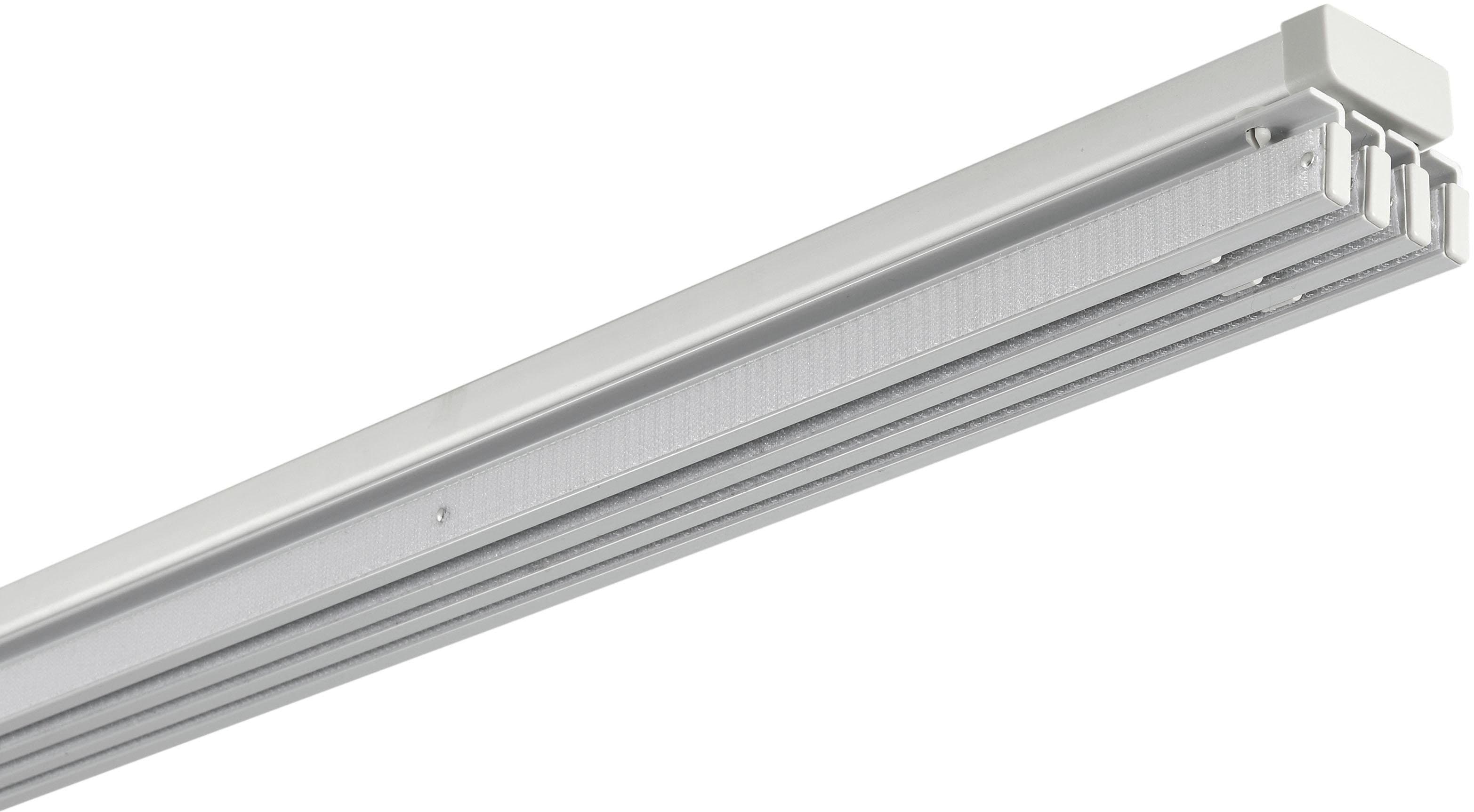 GARDINIA Flächenvorhangschiene Emia Komplett Set | Silber