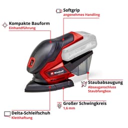 Einhell Akku-Multischleifer TE-OS 18/150 Li Solo | Mehrfarbig