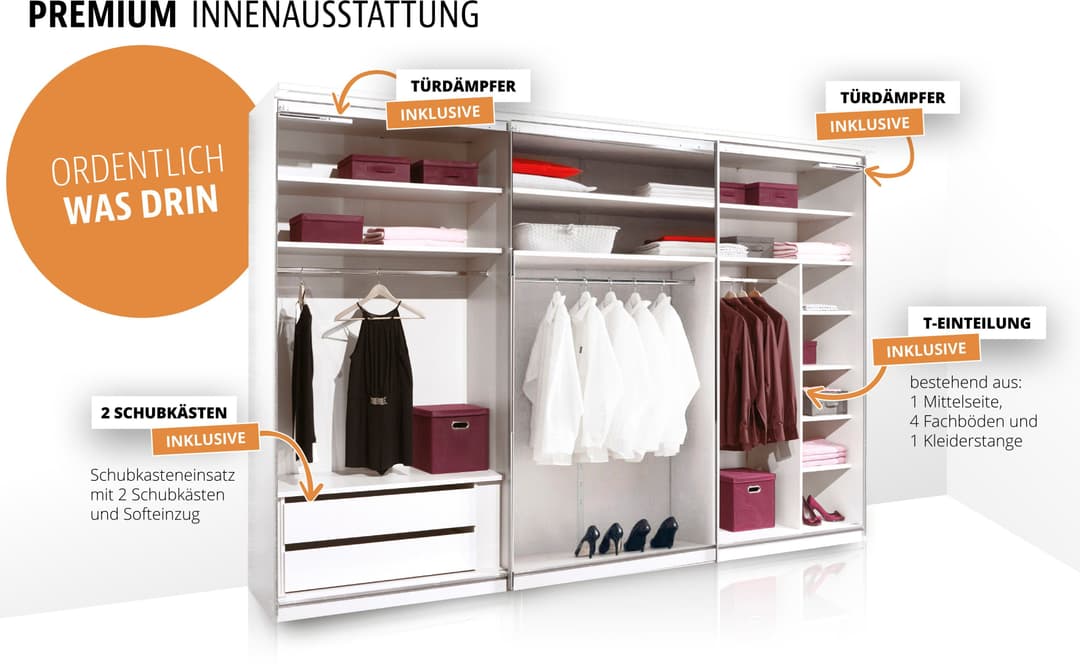 STAUD Schwebetürenschrank Sinfonie Plus | Weiß