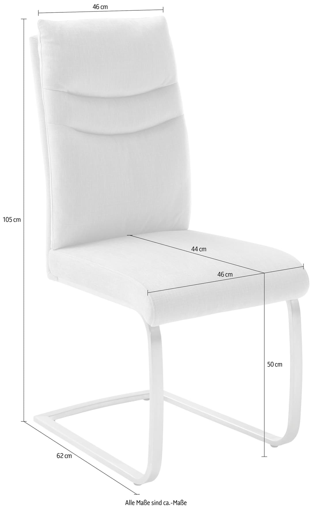 MCA furniture Freischwinger Gibara Schwingstuhl 2er Set | Beige
