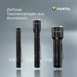 VARTA Aluminium Light F10 Pro Taschenlampe | Schwarz