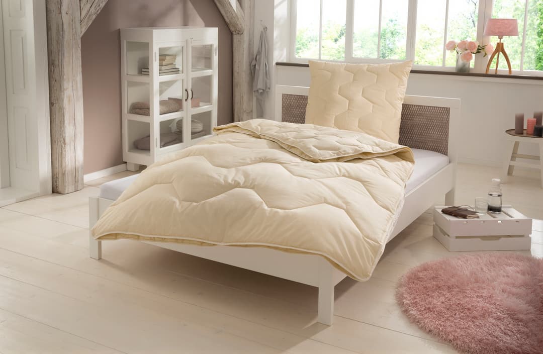 OTTO home Naturfaserbettdecke Baumwolle | Beige