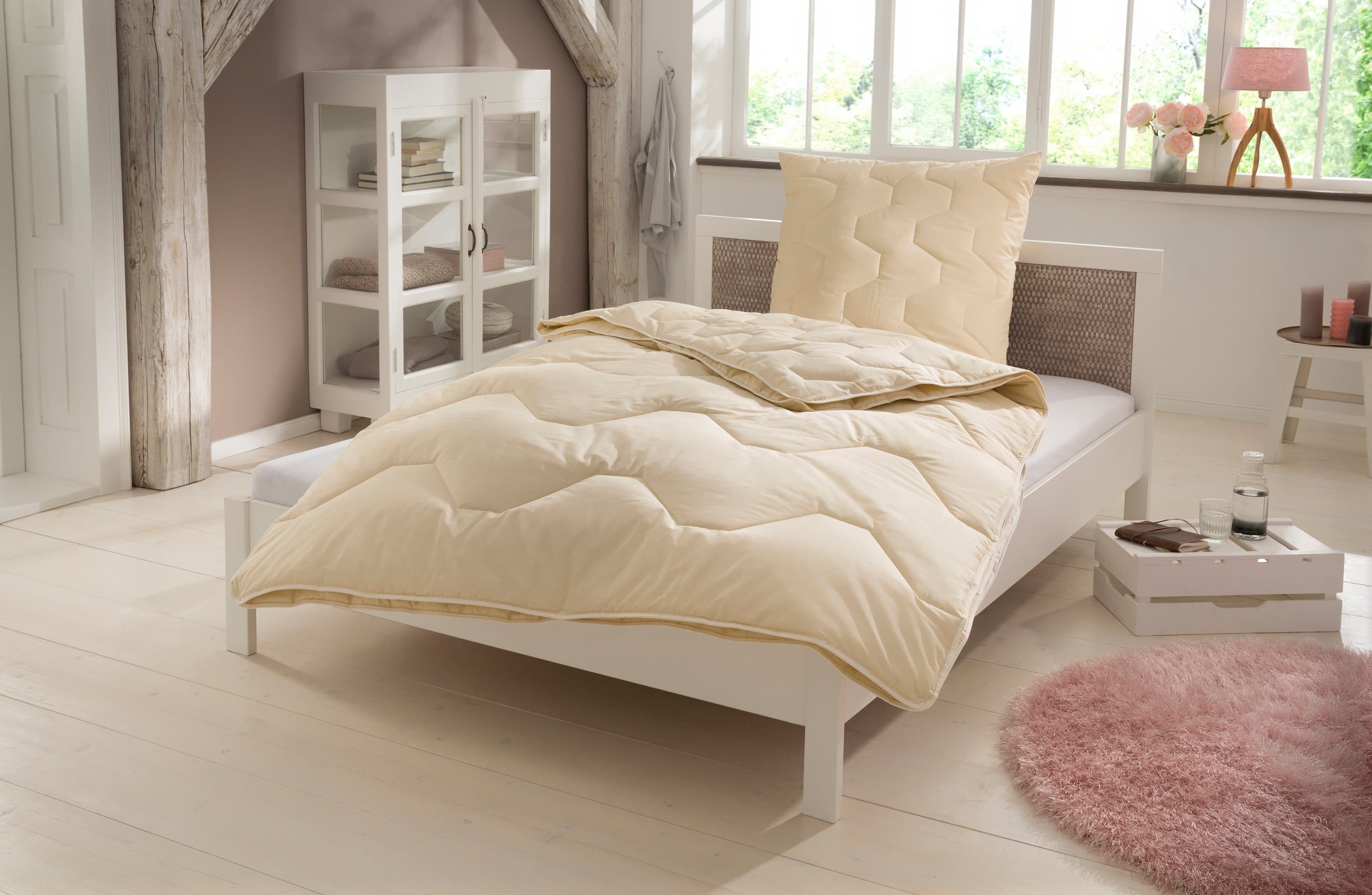 OTTO home Naturfaserbettdecke Baumwolle | Beige