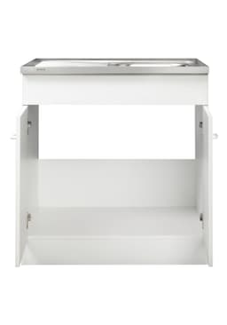 KOCHSTATION Spülenschrank KS-Elster Breite 80 cm | Weiß