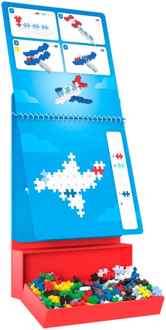 PLUS-PLUS Kreativset Bausteine Puzzle by Number Transport | Mehrfarbig