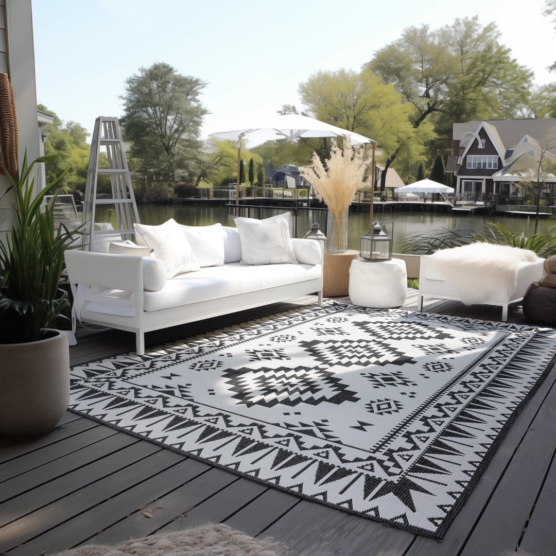 ELLE DECORATION Teppich Dynamic | Schwarz