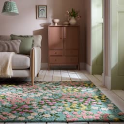 FLAIR RUGS Wollteppich Emilia Floral | Mehrfarbig