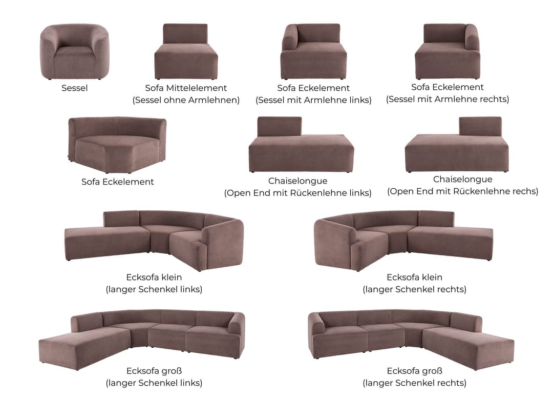 LeGer Home by Lena Gercke Ecksofa LYZA | Beige