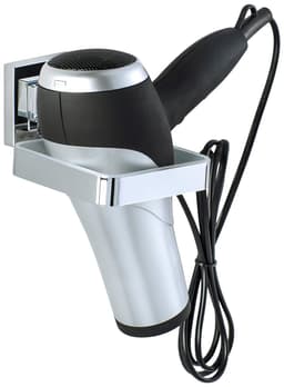 WENKO Haartrocknerhalter Vacuum-Loc Quadro | Silber