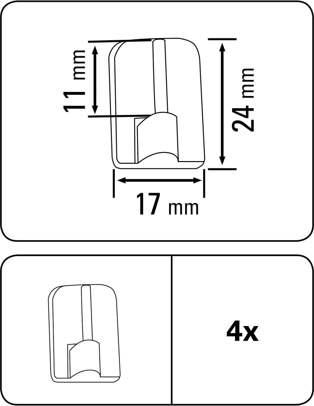 GARDINIA Gardinenstangenhalter | Braun