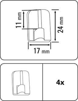 GARDINIA Gardinenstangenhalter | Braun