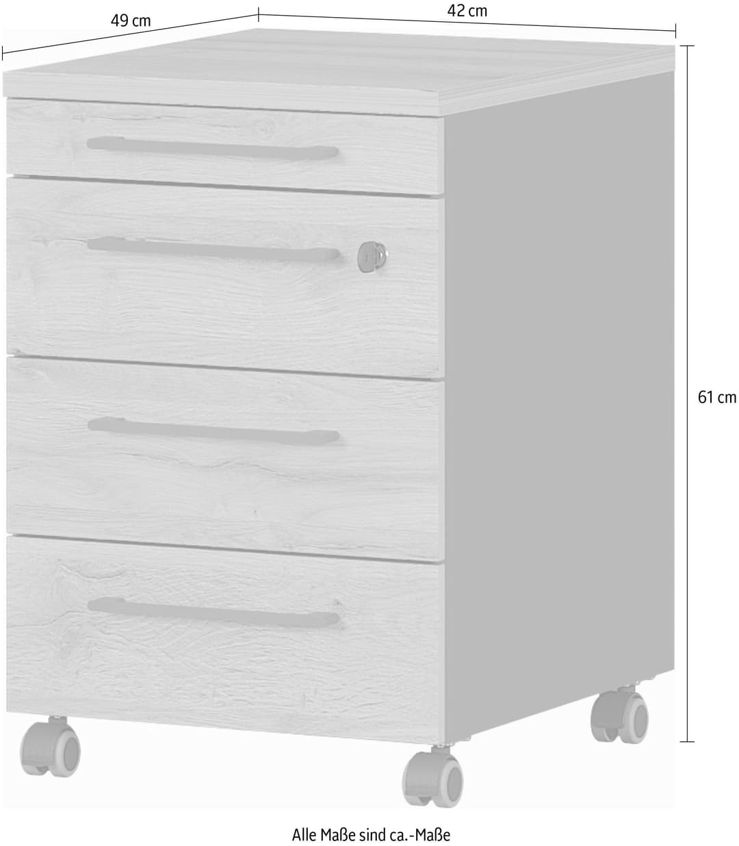 GERMANIA GW-Agenda Rollcontainer | Braun