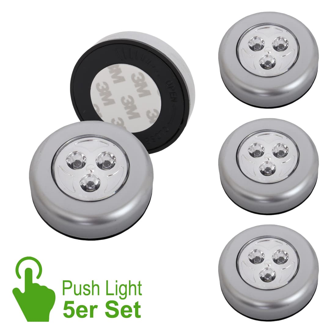 Briloner Leuchten LED Push Light | Grau