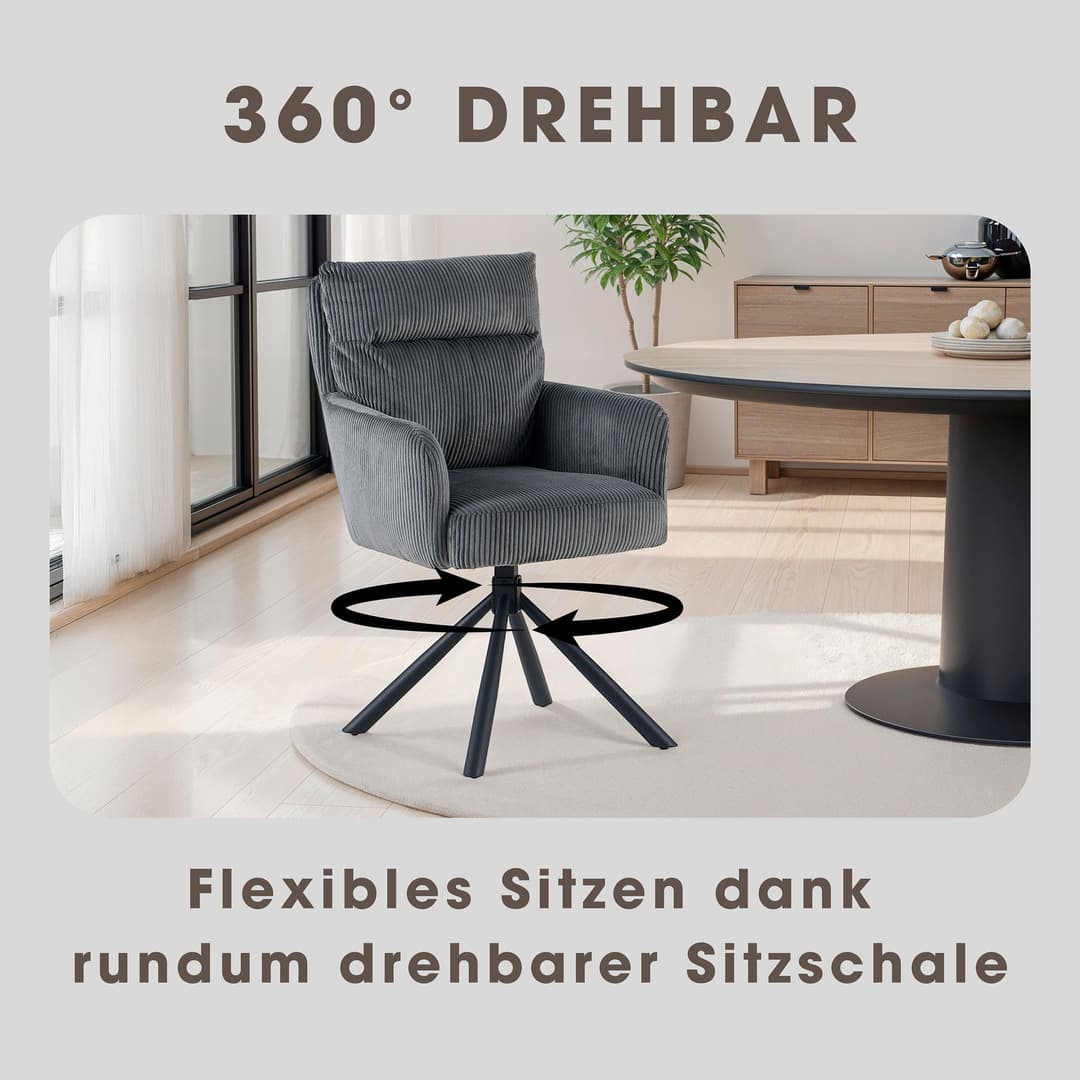 Esszimmerstuhl Justin | Grau