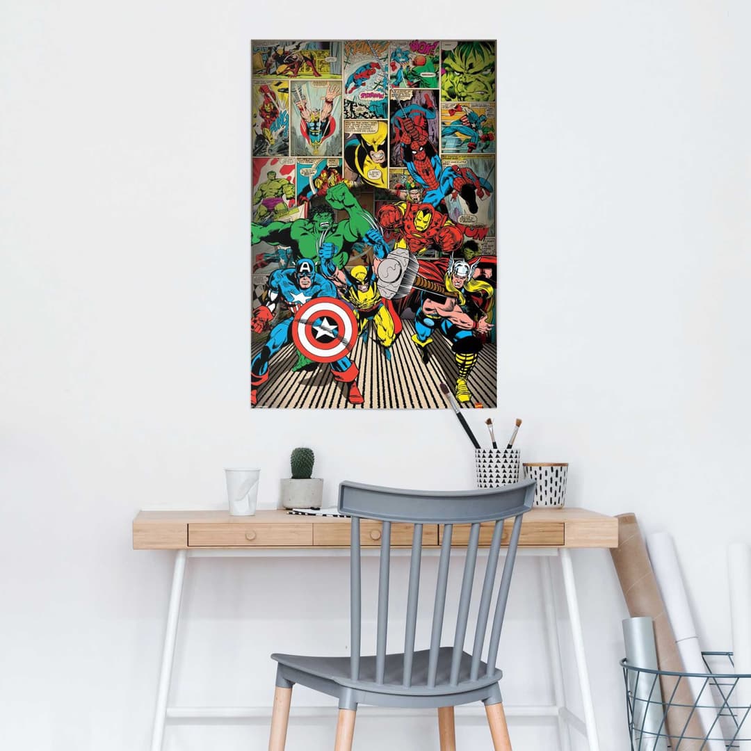 Reinders! Poster Marvel Helden | Mehrfarbig