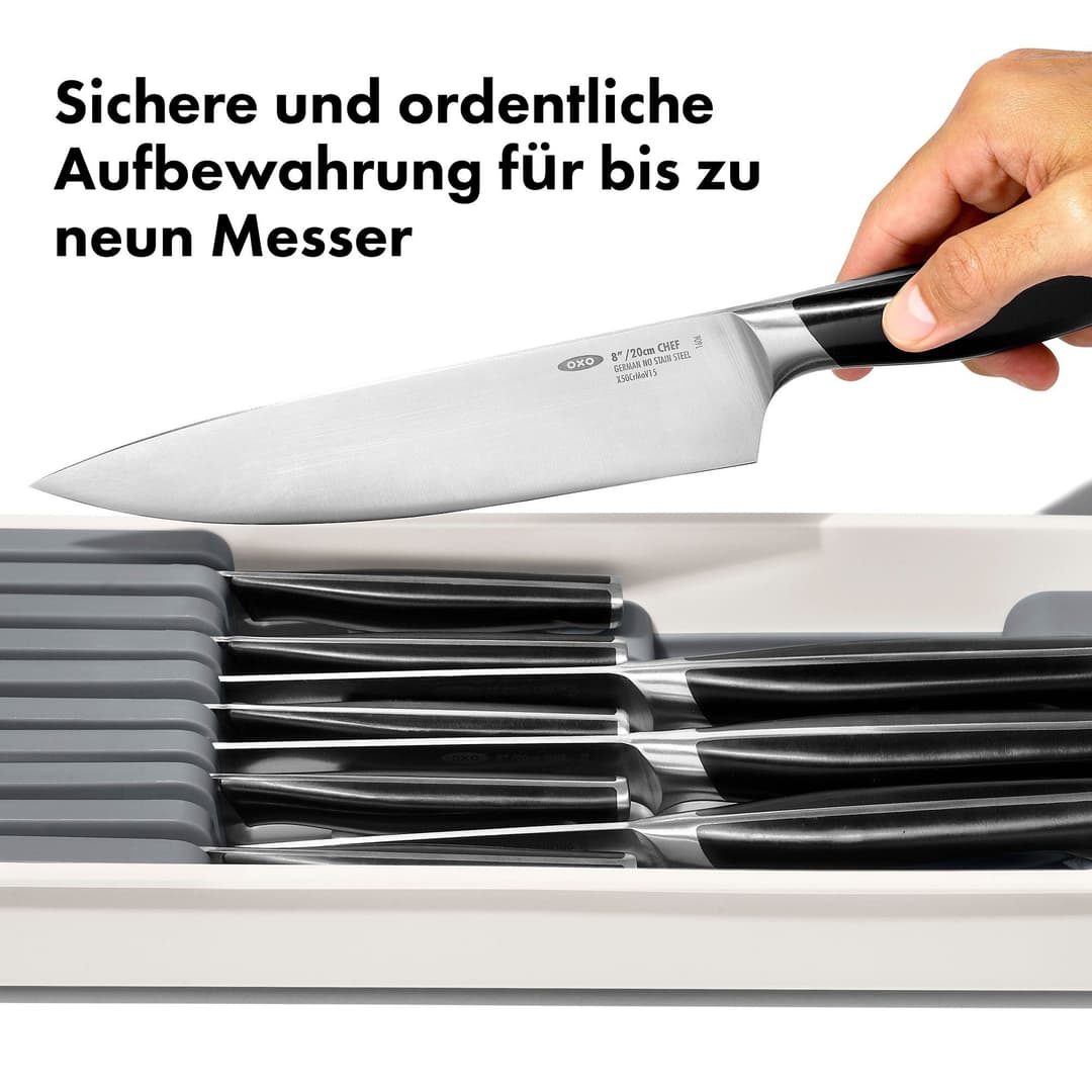 OXO Good Grips Kompakter Messerschubladen Organizer | Mehrfarbig