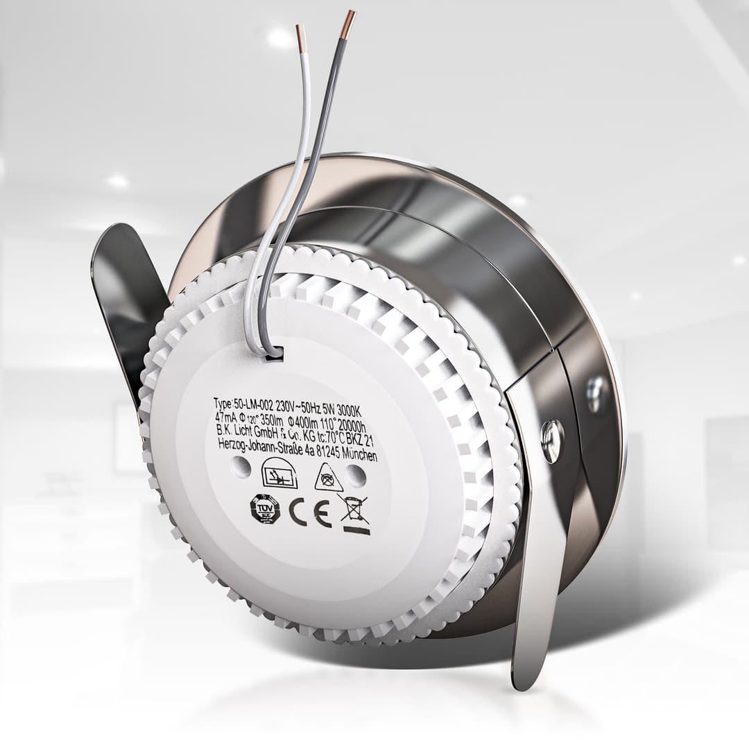 B.K.Licht LED Einbauleuchten 6er Set | Silber