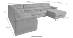 sit&more Wohnlandschaft Ascara U-Form | Grau