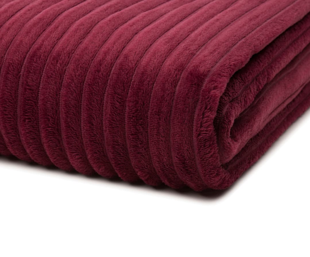 Wohndecke Feincord Kuscheldecke | Rot