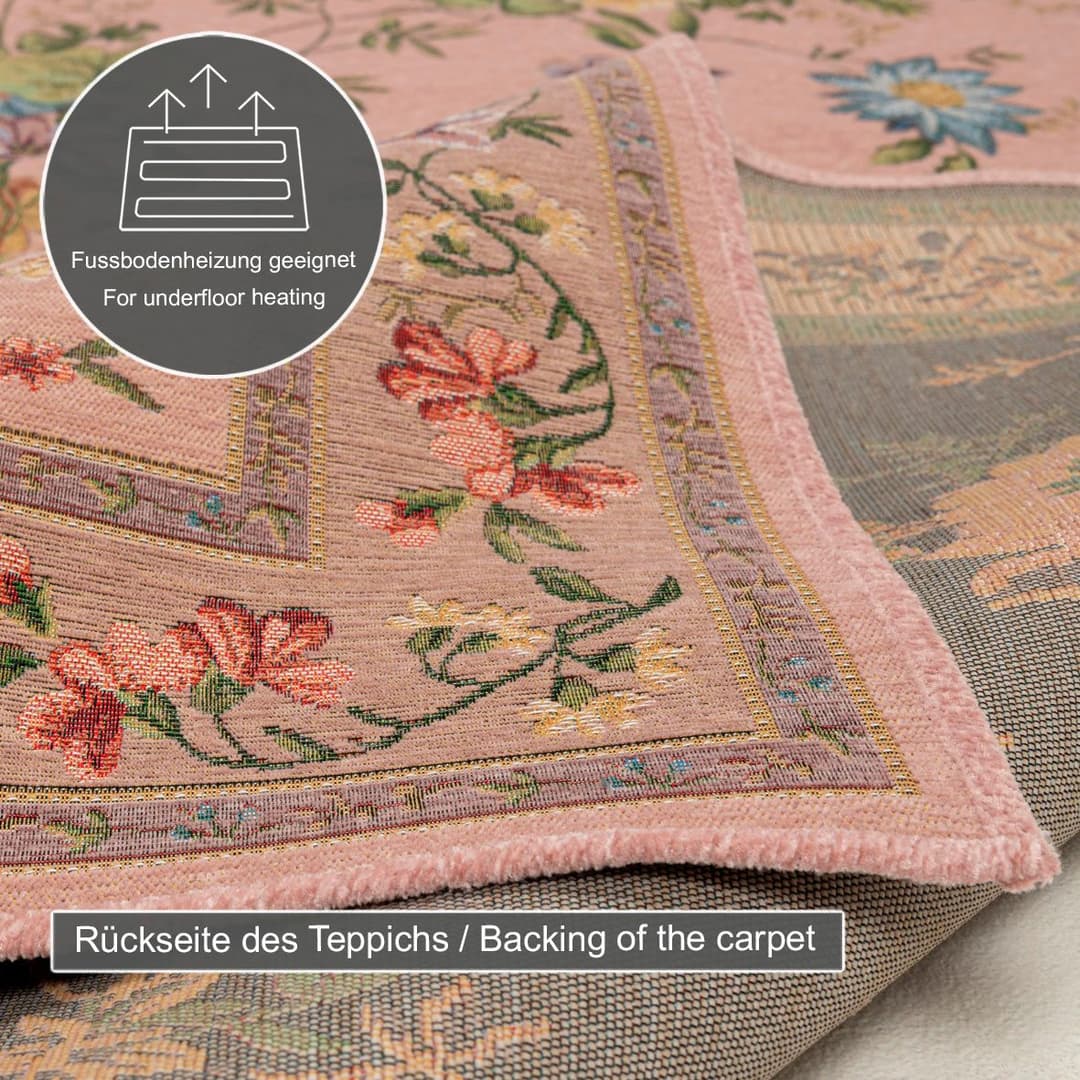 THEKO Teppich Flomi Sagrini | Rosa