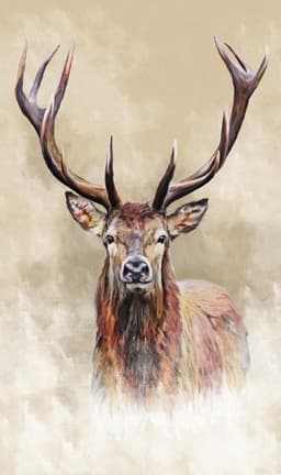 Reinders! Wandbild Hirsch | Braun