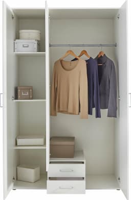 Schlafkontor Kleiderschrank Paul | Weiß