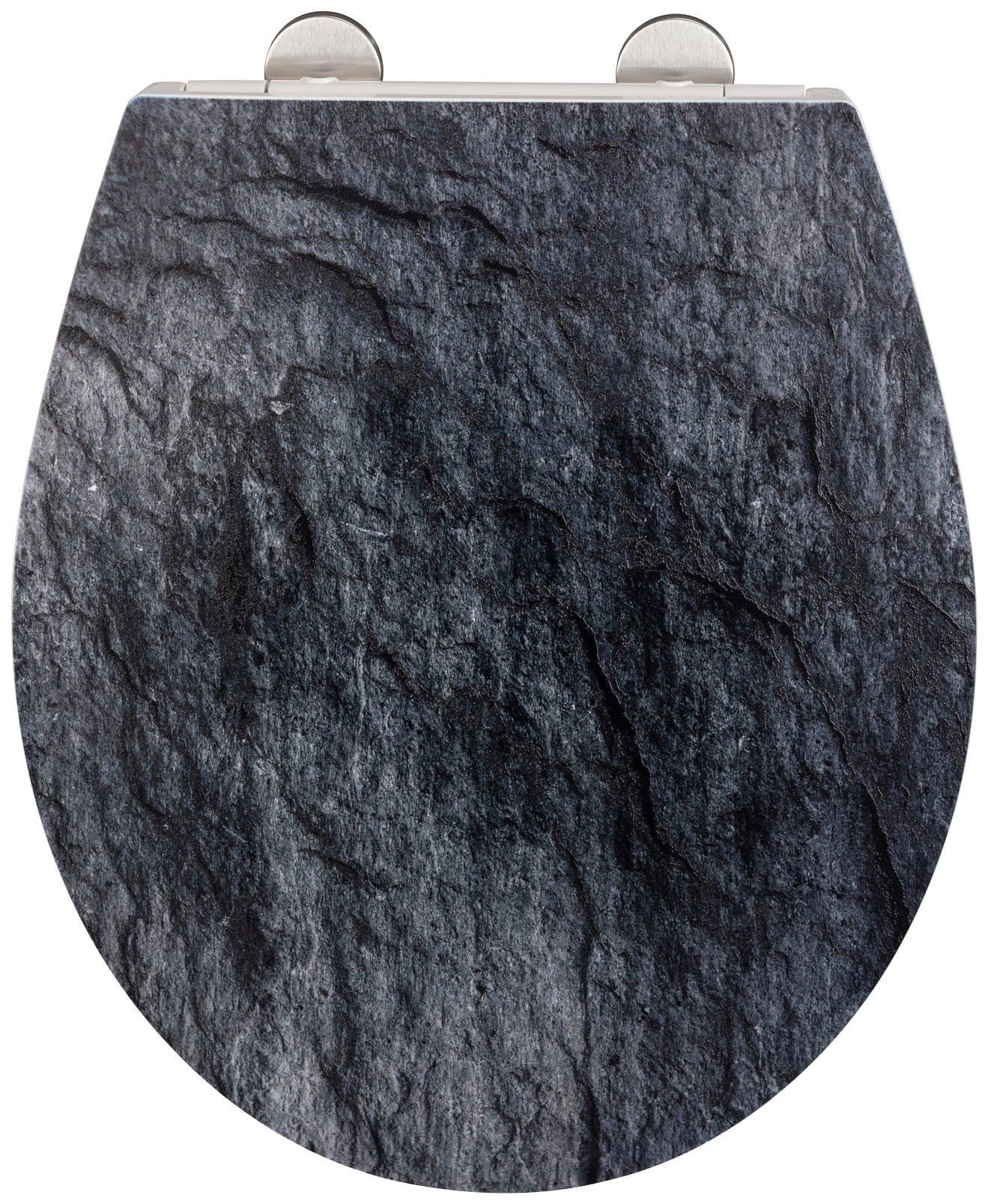 WENKO WC-Sitz Slate Rock | Schwarz