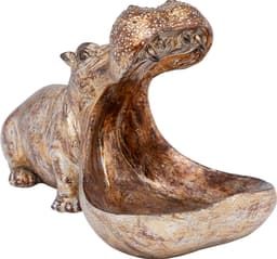 Kare Design Dekofigur Deko Figur Hungry Hippo 17cm | Braun