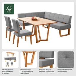 OTTO home Eckbankgruppe Ponza | Grau
