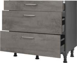 nobilia® Kochfeldumbauschrank Riva | Grau