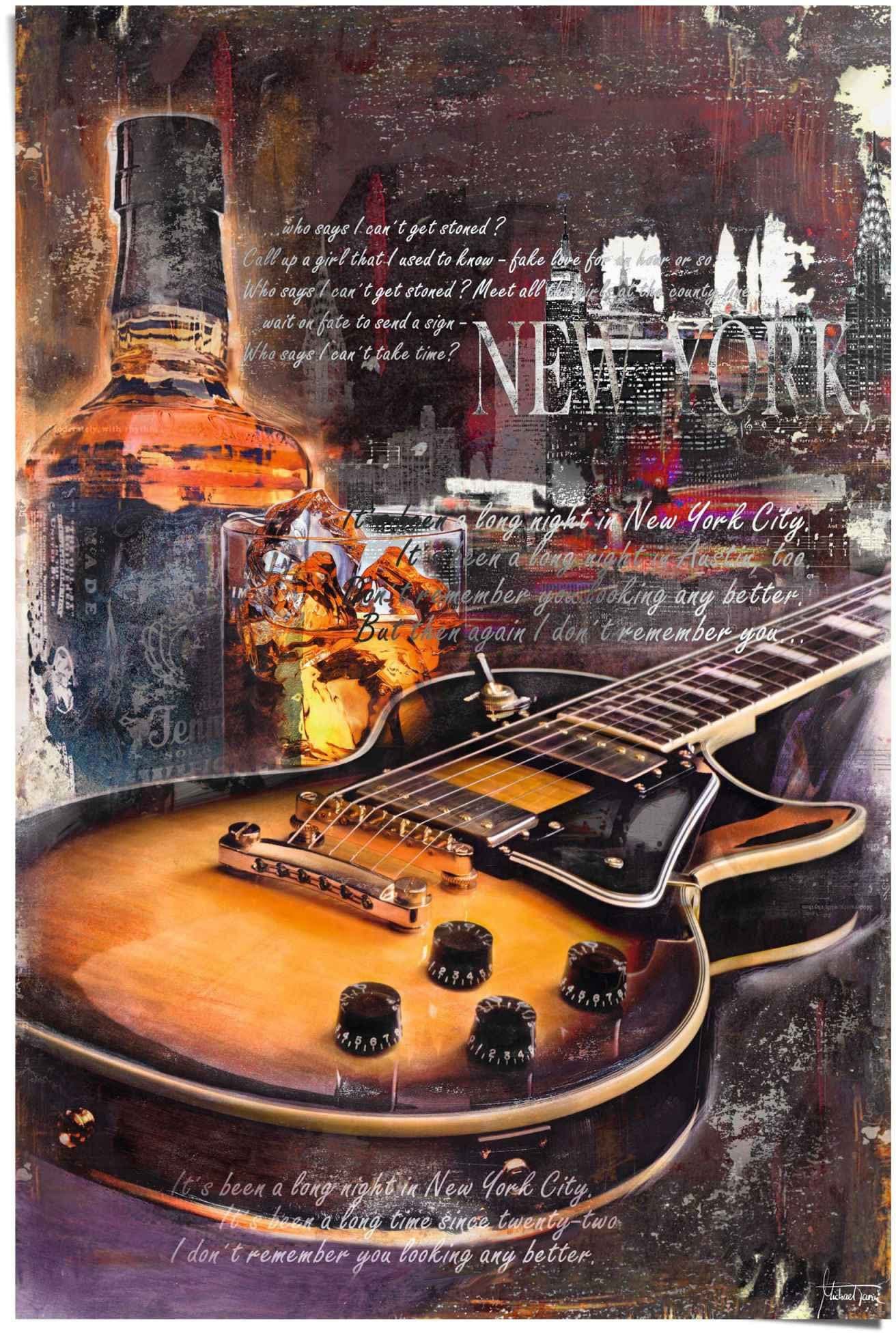 Reinders! Poster Guitar Blues Night | Mehrfarbig