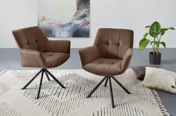 OTTO home Drehstuhl Lika (2er Set) | Braun