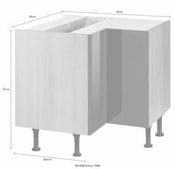 OPTIFIT Eckunterschrank Bern | Grau