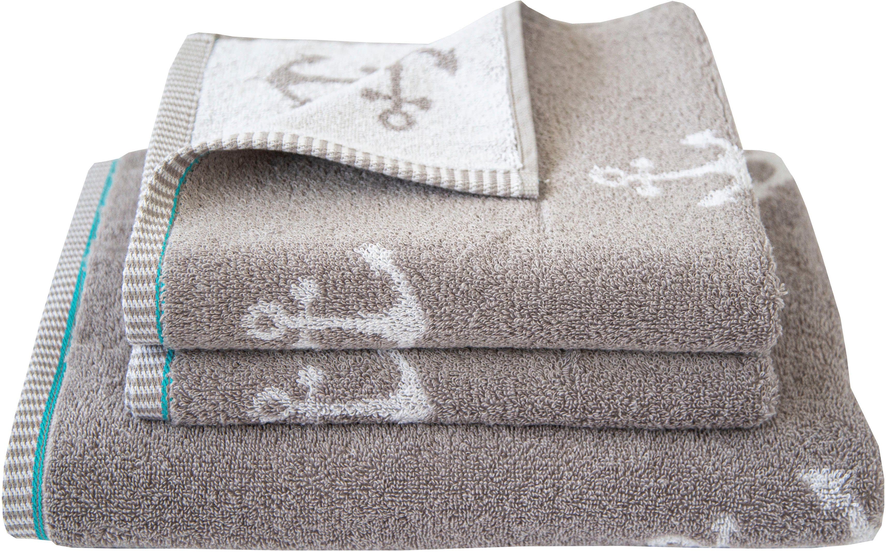 Dyckhoff Duschtuch Maritim, Nautic, Frottier | Beige