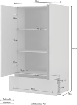 OTTO home Wäscheschrank Cross | Braun