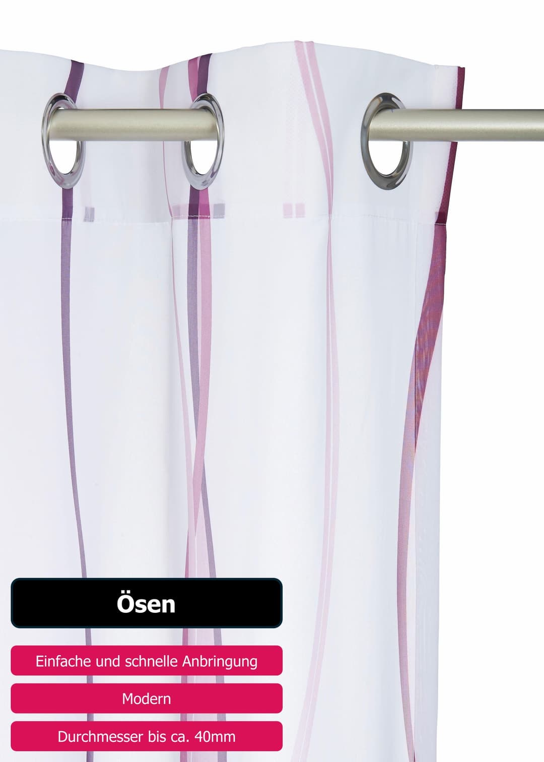 OTTO home Gardine Dimona | Mehrfarbig