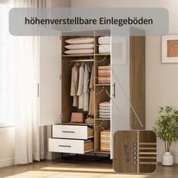 OTTO home Kleiderschrank Luca Kommode Schrank Schlafzimmer | Weiß