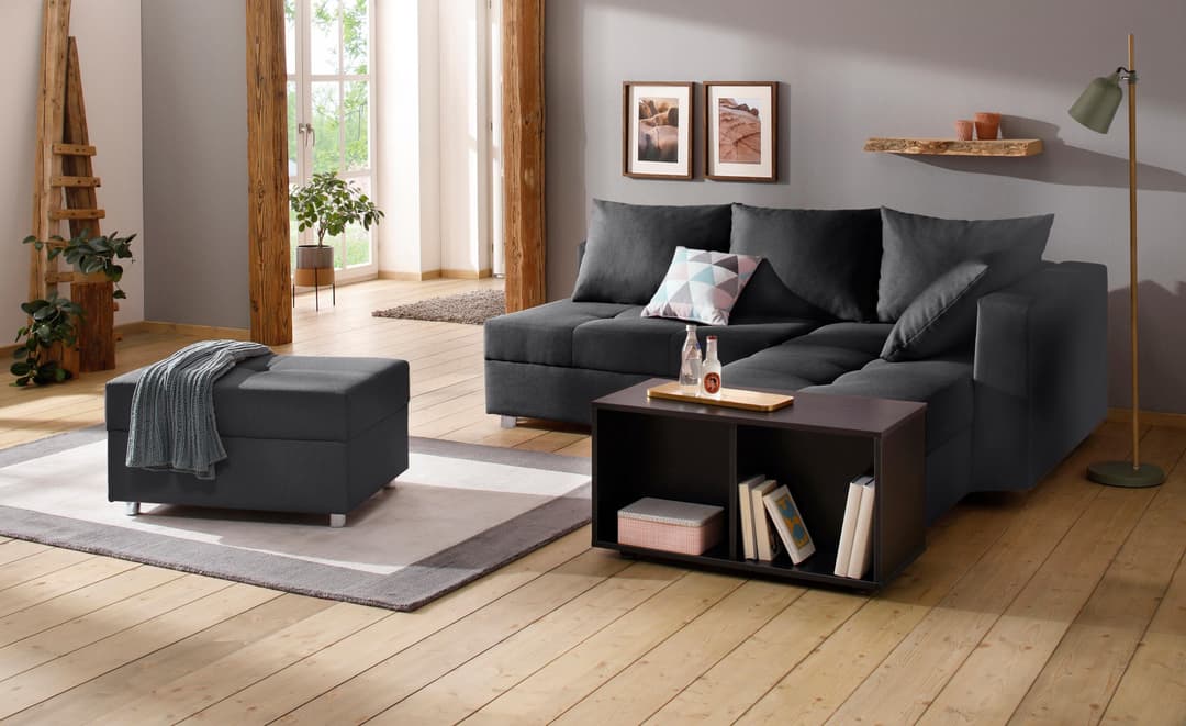 Home affaire Ecksofa Italia L-Form | Grau