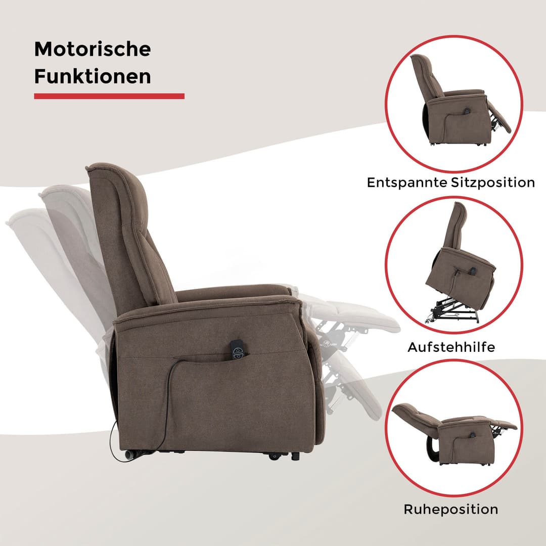 Duo Collection TV-Sessel Aurora XXL | Braun